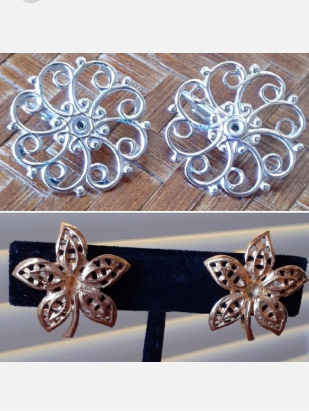 (🍁3/$25) 👉*VINTAGE* CLIP ON EARRINGS -2 PAIRS